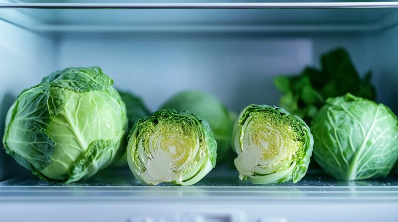 Alternative Long-Term Storage Methods - Cabbage in fridge