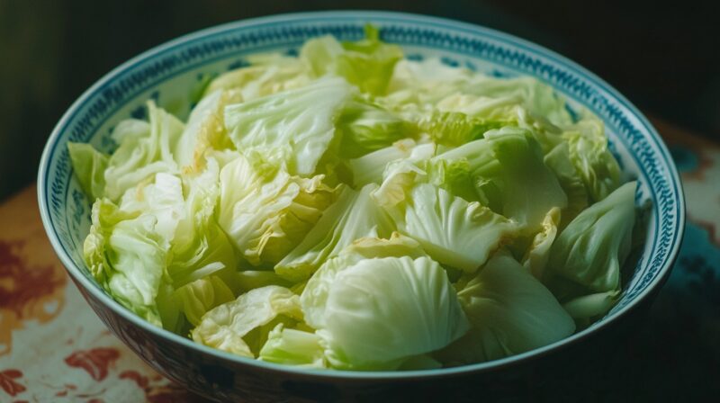 Cutting and Shredding the Cabbage - put it in freezer