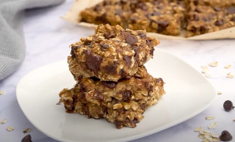 Simple peanut butter banana bars